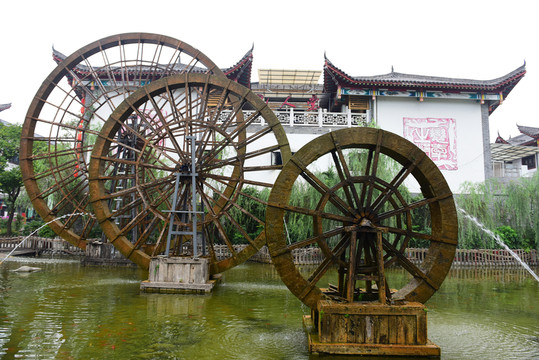湖北恩施女兒城景區(qū)水車園風景