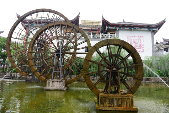 湖北恩施女兒城景區(qū)水車園風景