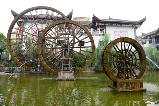 湖北恩施女兒城景區(qū)水車園風(fēng)景