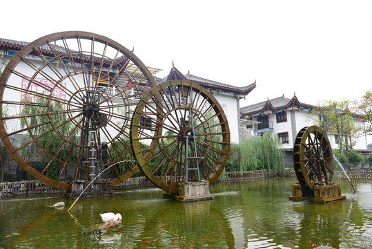 湖北恩施女兒城景區(qū)水車園風景