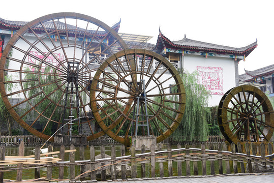 湖北恩施女兒城景區(qū)水車園風(fēng)景