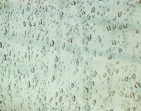玻璃掛水 雨水 水珠 水滴