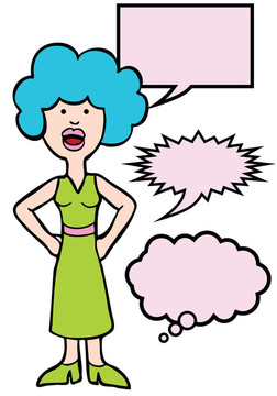 直言不諱的藍頭發(fā)女人