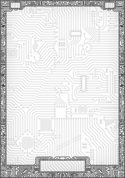 高科技抽象電路板空白框