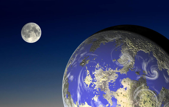 Moon和地球