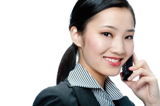 一個(gè)有吸引力的女性手機(jī)