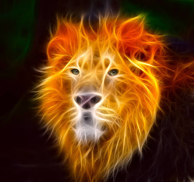 獅子在火焰