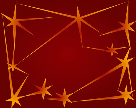 紅色天空中的星星