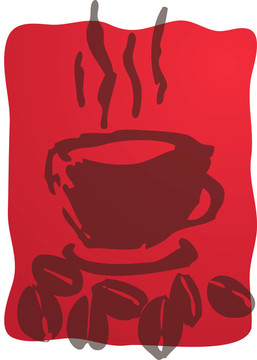 咖啡插圖杯