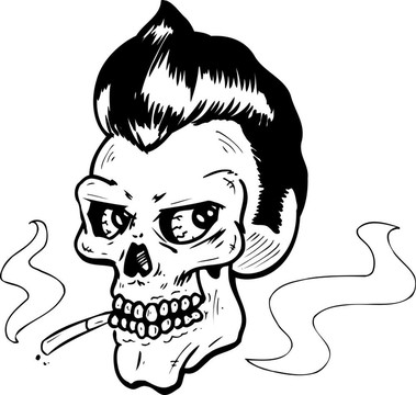 搖滾風(fēng)格的骷髏
