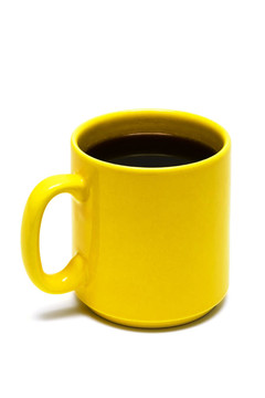 黃色咖啡杯