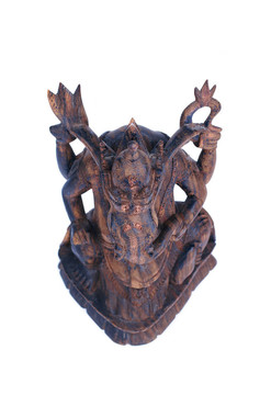 印度教Ganesh神的木制雕像