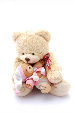 Teddy bear dad與嬰兒
