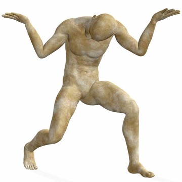 雄性石雕像