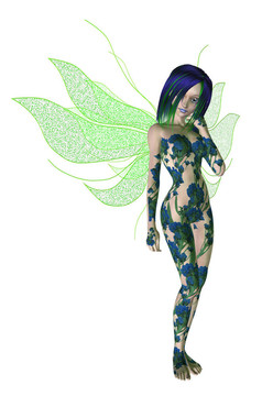 藍(lán)綠花仙女