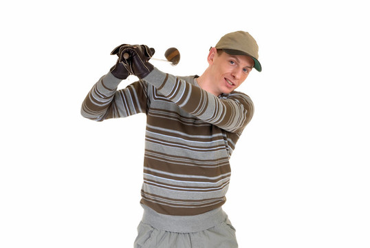 年輕的男球手