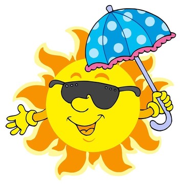 太陽在太陽眼鏡與傘