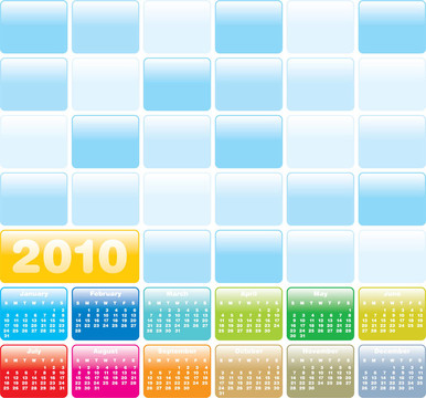 七彩日歷為2010