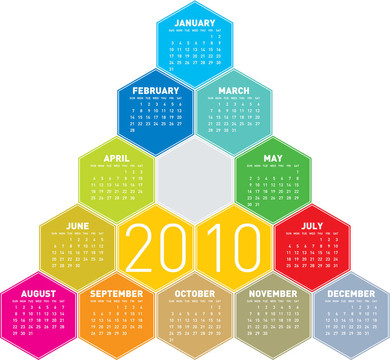 七彩日歷為2010