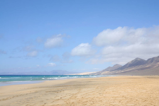 Playa de cofete加那利群島的富埃特文圖拉島島；西班牙；