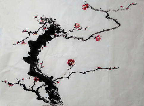 國(guó)畫紅梅