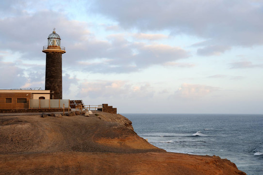 在Punta de加迪亞加那利島燈塔；富埃特文圖拉島；西班牙