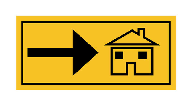 標(biāo)志顯示回家的路