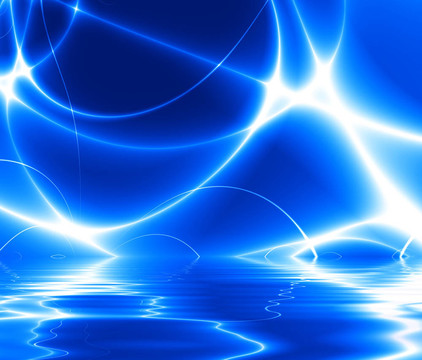 水藍(lán)色的燈舞（fractal02y4）
