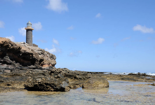 燈塔蓬德加迪亞加那利群島的富埃特文圖拉島島；西班牙；