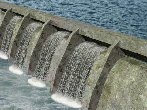 水流壩
