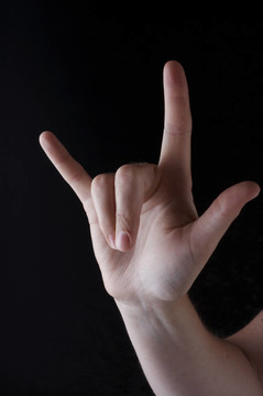 股票照片美國(guó)手語(yǔ)我愛(ài)你