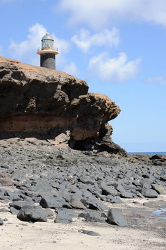燈塔蓬德加迪亞加那利群島的富埃特文圖拉島島；西班牙；