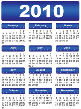2010日歷