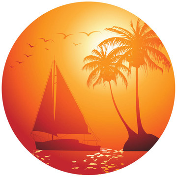 海洋上的游艇