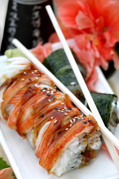 托盤與sushi apetaizer