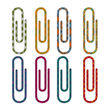 五顏六色的回形針收集