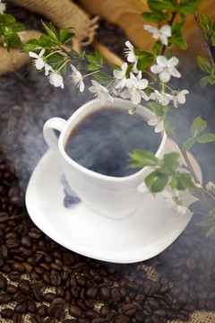 一杯熱咖啡