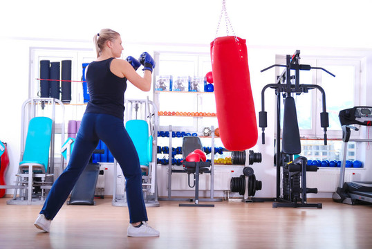 女性拳擊手。