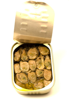 罐頭里的煙熏牡蠣