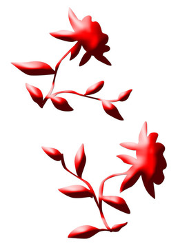 紅玫瑰的花