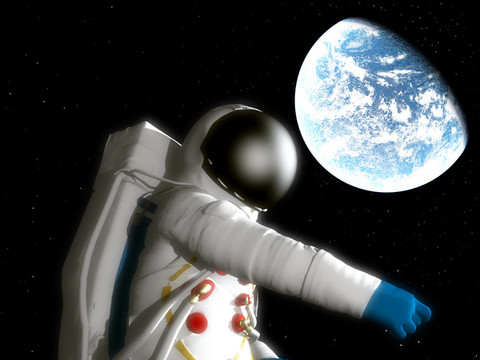 外來星球的太空人