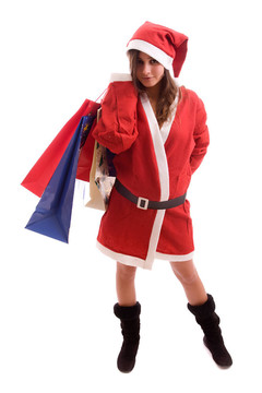 Young Santa的女孩