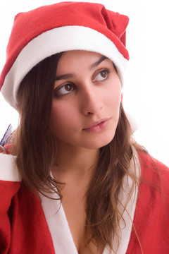 Young Santa的女孩