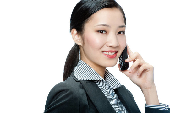 一個(gè)有吸引力的女性手機(jī)