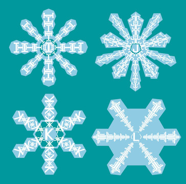 字母雪花（設(shè)置我到L）