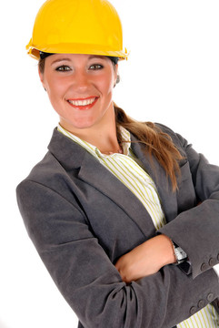 微笑的女建筑師