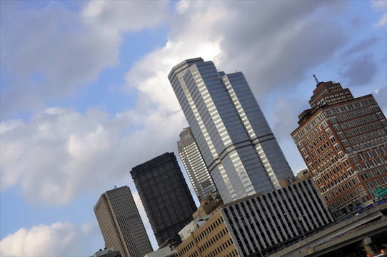 城市；匹茲堡；城市；建筑物；建筑；云；阿勒格尼