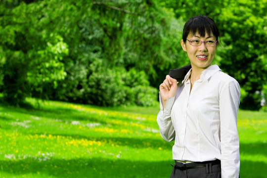 環(huán)保亞洲商業(yè)女性