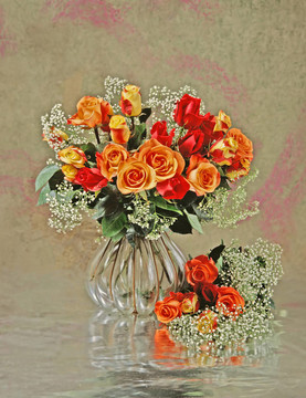 靜物與roses2