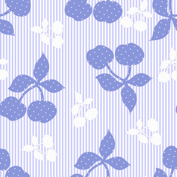 無(wú)縫條紋花卉藍(lán)色背景
